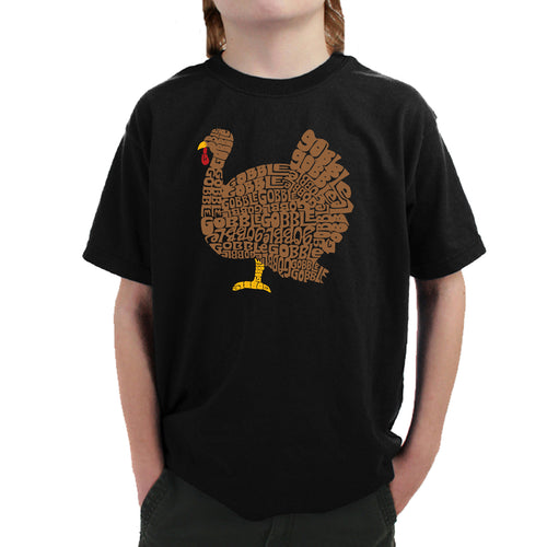 Thanksgiving - Boy's Word Art T-Shirt