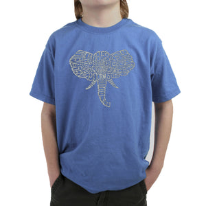 Tusks - Boy's Word Art T-Shirt