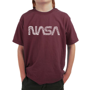 Worm Nasa - Boy's Word Art T-Shirt