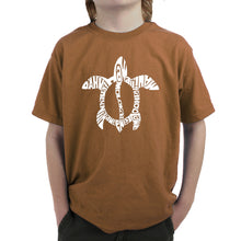 Load image into Gallery viewer, Hawaiian Islands Honu Turtle  - Boy&#39;s Word Art T-Shirt