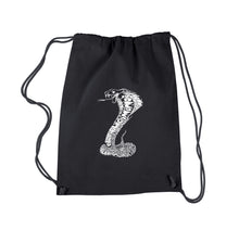 Load image into Gallery viewer, Types of Snakes -  Drawstring Word Art Backpack