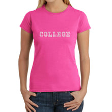 Load image into Gallery viewer, COLLEGE DRINKING GAMES - Women&#39;s Word Art T-Shirt