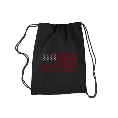 Proud To Be An American - Drawstring Backpack