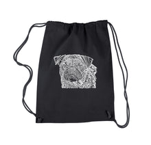 Load image into Gallery viewer, Pug Face - Drawstring Backpack