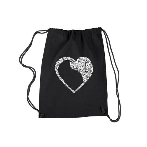 Dog Heart - Drawstring Backpack