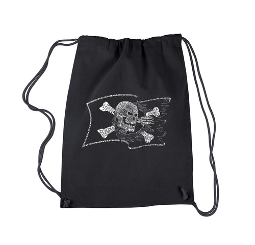 FAMOUS PIRATE CAPTAINS AND SHIPS - Drawstring Backpack