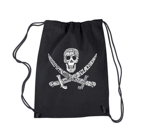 PIRATE CAPTAINS, SHIPS AND IMAGERY - Drawstring Backpack