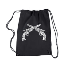 Load image into Gallery viewer, CROSSED PISTOLS - Drawstring Backpack