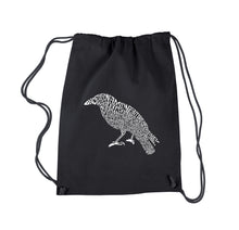 Load image into Gallery viewer, Edgar Allan Poe&#39;s The Raven -  Drawstring Word Art Backpack
