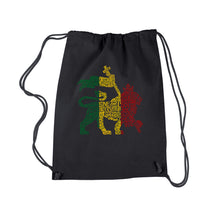 Load image into Gallery viewer, One Love Rasta Lion - Drawstring Backpack