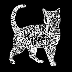 Cat - Women's Word Art V-Neck T-Shirt