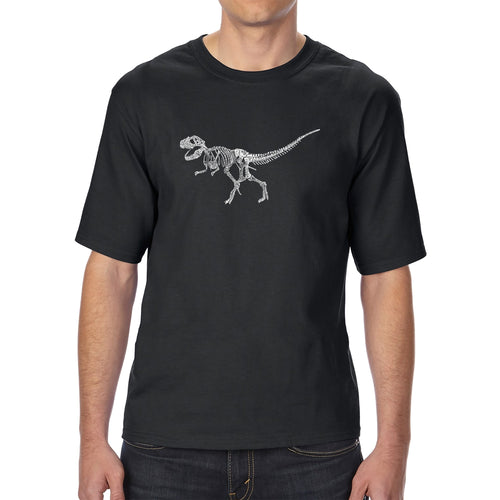 Dinosaur TRex Skeleton - Men's Tall Word Art T-Shirt