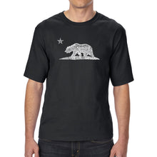 Load image into Gallery viewer, California Bear - Men&#39;s Tall Word Art T-Shirt