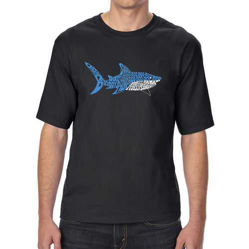 Daddy Shark - Men's Tall and Long Word Art Tshirt
