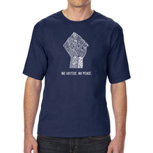 Load image into Gallery viewer, No Justice, No Peace - Men&#39;s Tall Word Art T-Shirt
