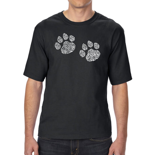 Meow Cat Prints - Men's Tall Word Art T-Shirt