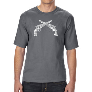 CROSSED PISTOLS - Men's Tall Word Art T-Shirt