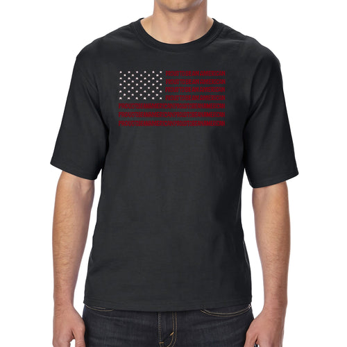 Proud To Be An American - Men's Tall and Long Word Art T-Shirt