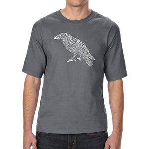 Edgar Allan Poe's The Raven - Men's Tall Word Art T-Shirt