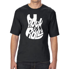 Load image into Gallery viewer, Rock And Roll Guitar - Men&#39;s Tall and Long Word Art T-Shirt
