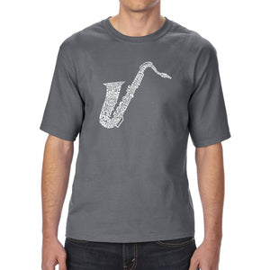 Sax - Men's Tall Word Art T-Shirt