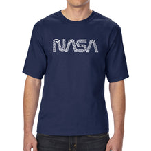 Load image into Gallery viewer, Worm Nasa - Men&#39;s Tall Word Art T-Shirt