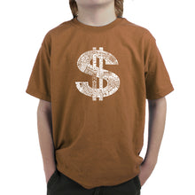 Load image into Gallery viewer, Dollar Sign - Boy&#39;s Word Art T-Shirt