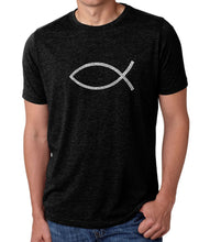 Load image into Gallery viewer, JESUS FISH - Men&#39;s Premium Blend Word Art T-Shirt