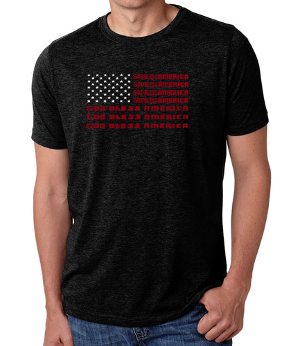 God Bless America - Men's Premium Blend Word Art T-Shirt