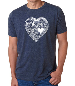 LOVE IN 44 DIFFERENT LANGUAGES - Men's Premium Blend Word Art T-Shirt