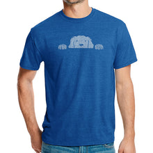Load image into Gallery viewer, Peeking Dog  - Men&#39;s Premium Blend Word Art T-Shirt