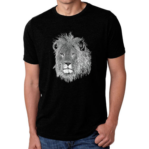 Lion  - Men's Premium Blend Word Art T-Shirt