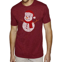 Load image into Gallery viewer, Christmas Snowman - Men&#39;s Premium Blend Word Art T-Shirt