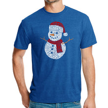 Load image into Gallery viewer, Christmas Snowman - Men&#39;s Premium Blend Word Art T-Shirt