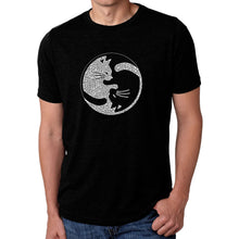 Load image into Gallery viewer, Yin Yang Cat  - Men&#39;s Premium Blend Word Art T-Shirt