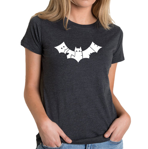 BAT BITE ME - Women's Premium Blend Word Art T-Shirt