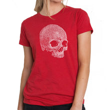 Load image into Gallery viewer, Dead Inside Skull - Women&#39;s Premium Blend Word Art T-Shirt