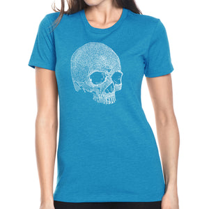 Dead Inside Skull - Women's Premium Blend Word Art T-Shirt