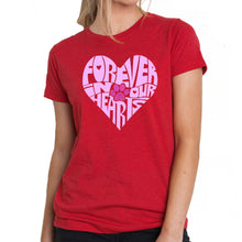 Load image into Gallery viewer, Forever In Our Hearts - Women&#39;s Premium Blend Word Art T-Shirt