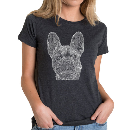 French Bulldog - Women's Premium Blend Word Art T-Shirt
