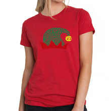 Load image into Gallery viewer, Christmas Elf Hat - Women&#39;s Premium Blend Word Art T-Shirt