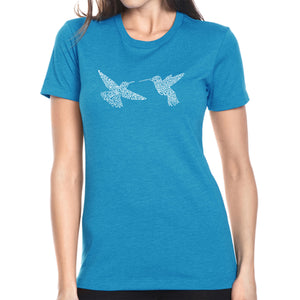 Hummingbirds - Women's Premium Blend Word Art T-Shirt