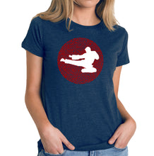Load image into Gallery viewer, Types of Martial Arts - Women&#39;s Premium Blend Word Art T-Shirt