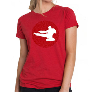 Types of Martial Arts - Women's Premium Blend Word Art T-Shirt