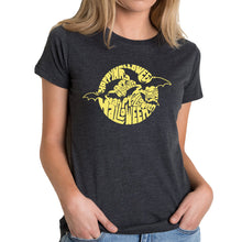 Load image into Gallery viewer, Halloween Bats  - Women&#39;s Premium Blend Word Art T-Shirt