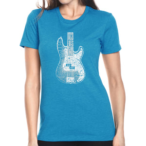 Bass Guitar  - Women's Premium Blend Word Art T-Shirt