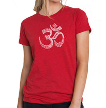 Load image into Gallery viewer, Poses OM - Women&#39;s Premium Blend Word Art T-Shirt