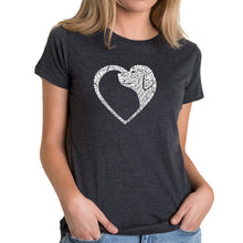 Load image into Gallery viewer, Dog Heart - Women&#39;s Premium Blend Word Art T-Shirt