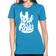 Load image into Gallery viewer, Rock And Roll Guitar - Women&#39;s Premium Blend Word Art T-Shirt