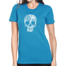 Load image into Gallery viewer, Rock n Roll Skull - Women&#39;s Premium Blend Word Art T-Shirt